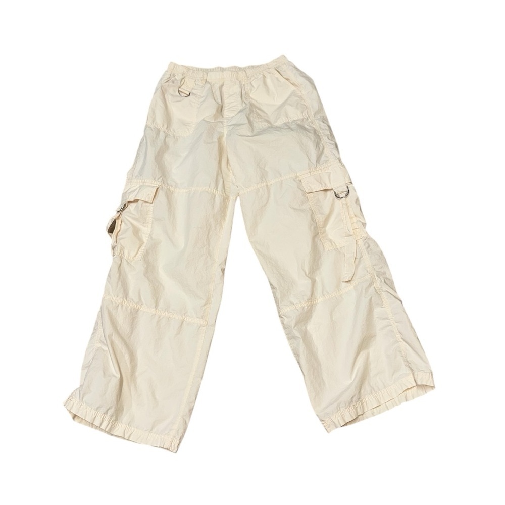 Wild Fable Women's M Medium Extra Wide Cargo Pants Light Yellow Baggy - Picture 2 of 7